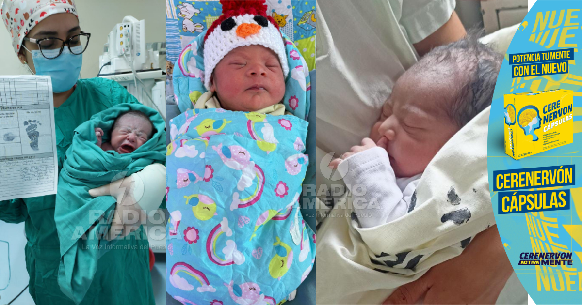 Hermosos bebés nacidos a primeras horas del 25 diciembre en centros hospitalarios capitalinos